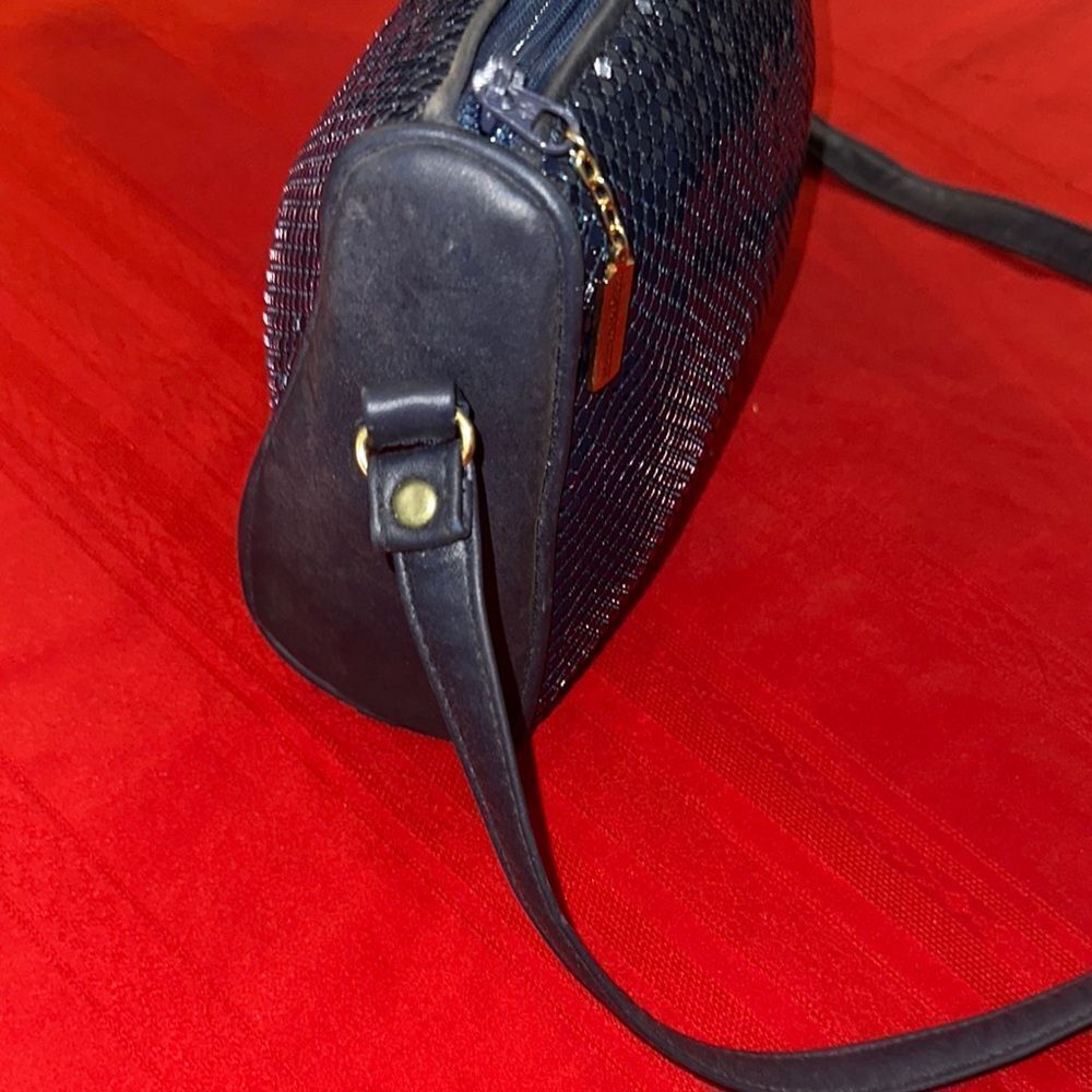 Whiting & Davis Navy Sequin Purse - Picture 7 of 11
